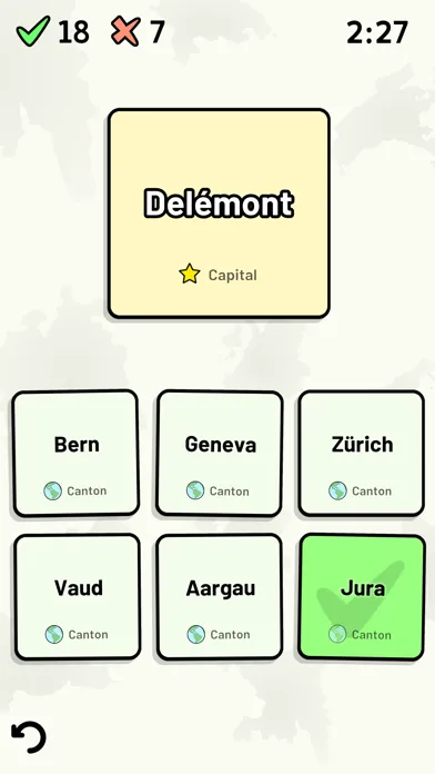 Swiss Cantons Quiz应用截图