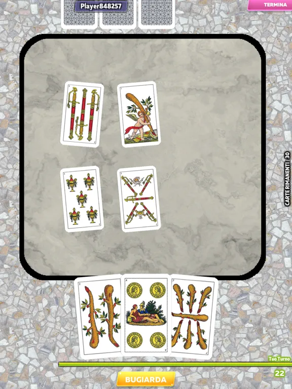 Ảnh chụp màn hình của Scopa Bugiarda iPad 