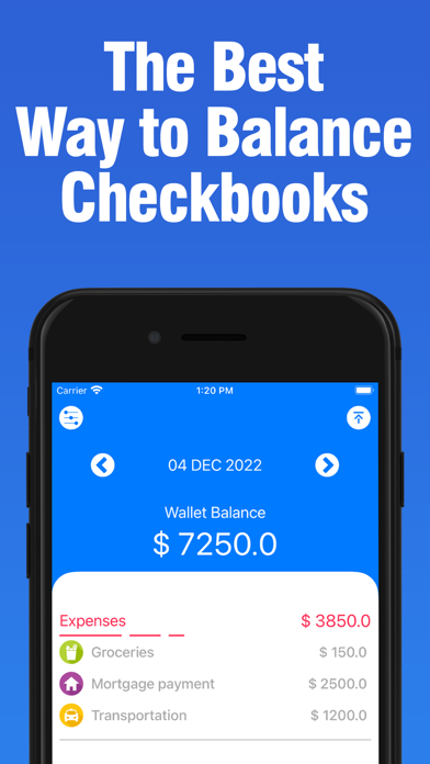 Checkbook Register: AI Scanner Screenshots