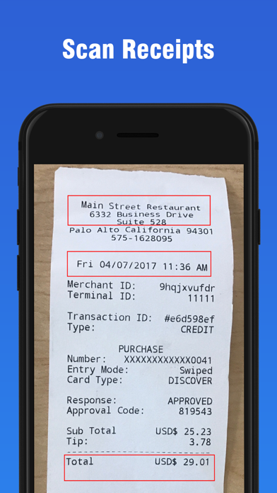 Checkbook Register: AI Scanner Screenshots