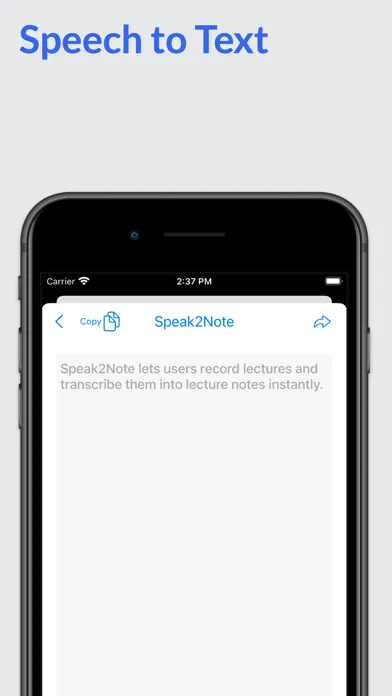ภาพหน้าจอของ AI Transcription: Speak2Note