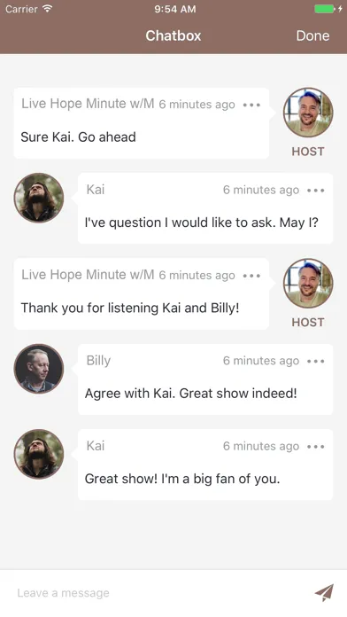 Tangkapan skrin Live Hope Minute w/ Mark Smeby