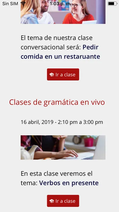 Capturas de tela do HI-SPANISH