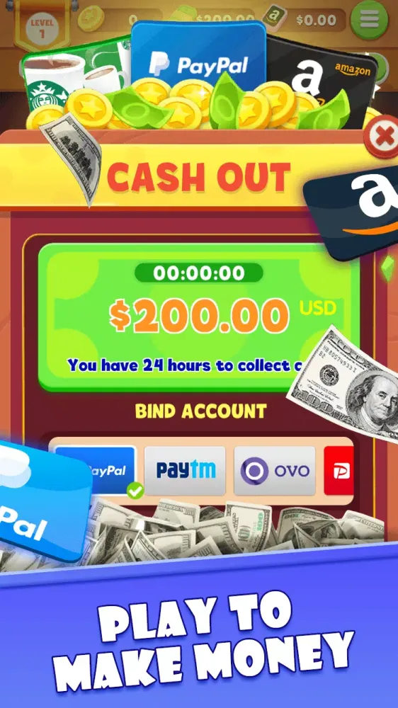 Ảnh chụp màn hình của cash tile:real money game