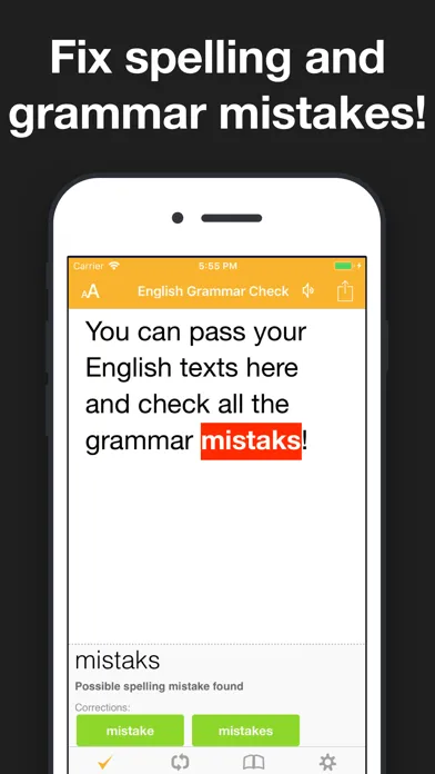 Tangkapan layar CorrectMe English Grammar help