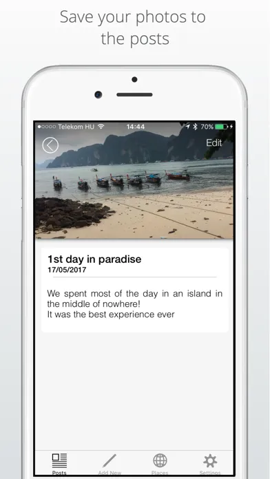 Zrzuty ekranu Travel Journal - Write your story on the road