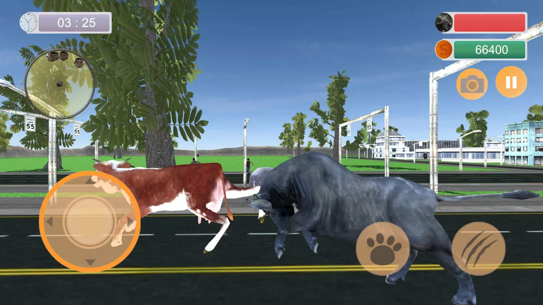 Angry Buffalo Attack Game 3D স্ক্রিনশট