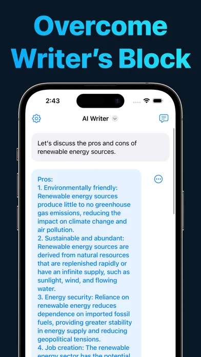 AI Writer - Writing Assistant Screenshots