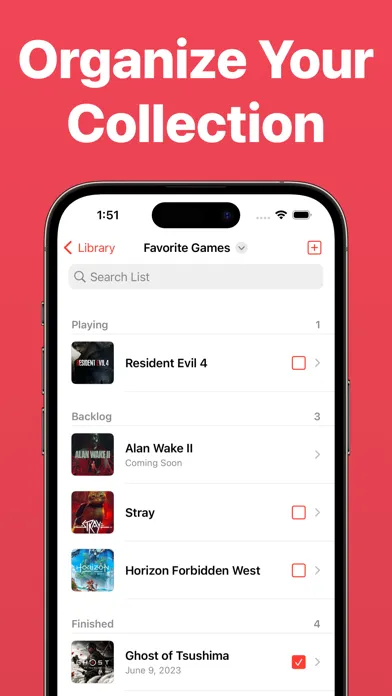 Tangkapan skrin Video Game Tracker - GameLog