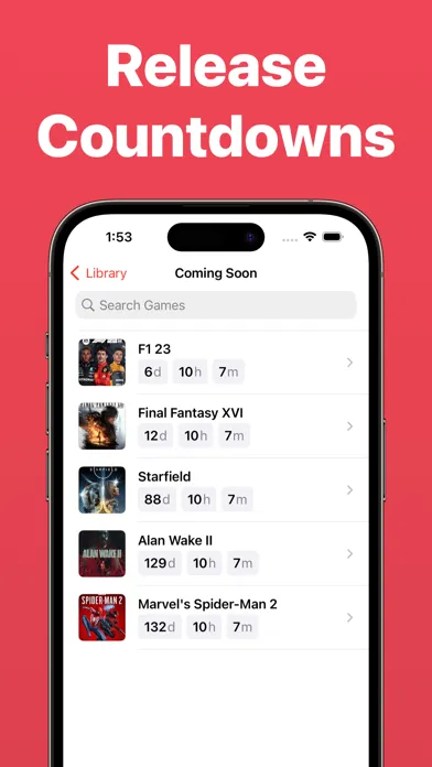 Tangkapan skrin Video Game Tracker - GameLog
