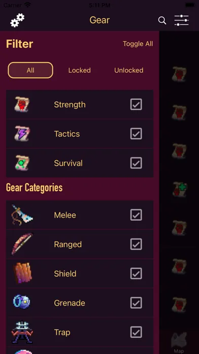 Ảnh chụp màn hình của Unofficial Dead Cells Guide