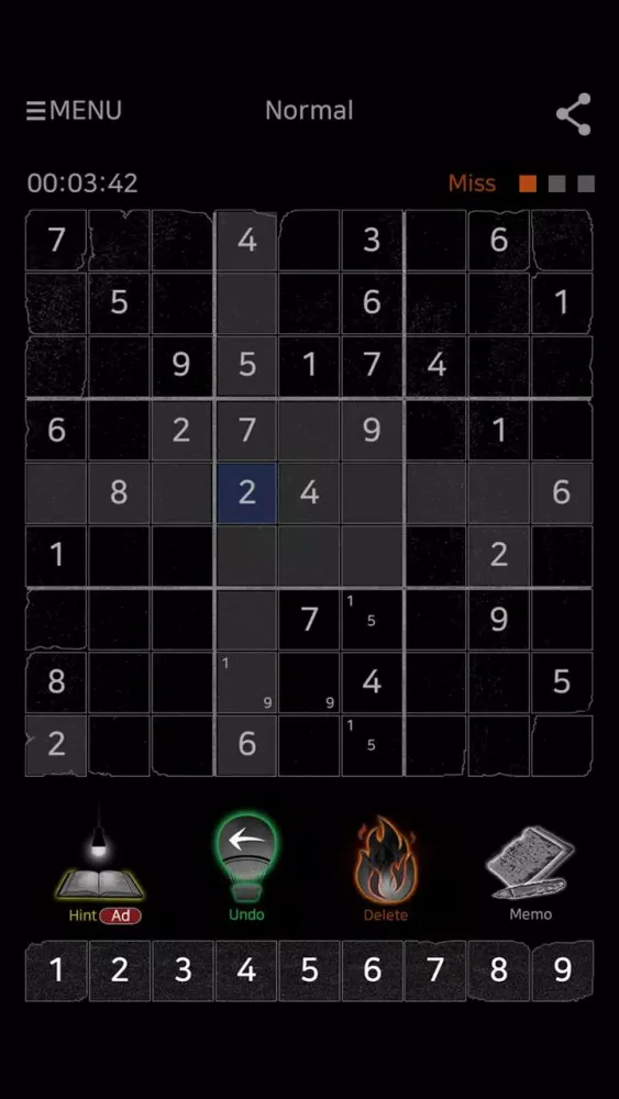Capturas de tela do Sudoku : Dark Sand Castle