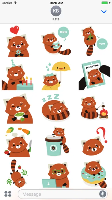 Captures d'écran de Red Panda Sticker Fun