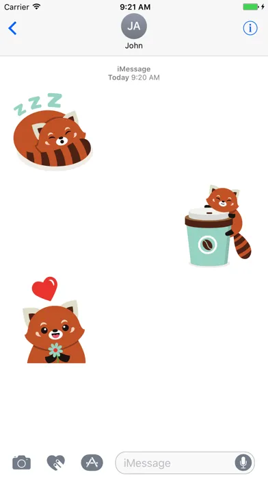 Captures d'écran de Red Panda Sticker Fun