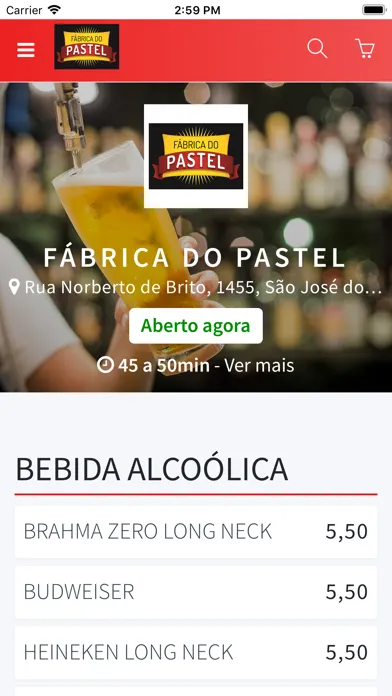 Capturas de tela do Fábrica Do Pastel SJP Centro