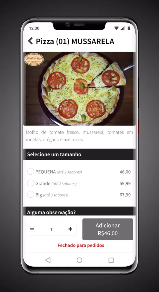 Capturas de tela do Santa Pizza CP
