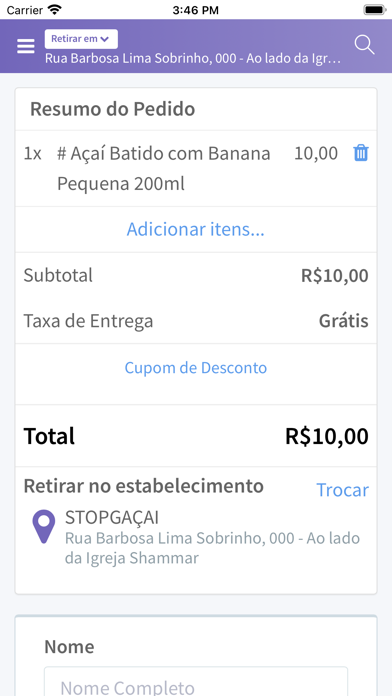Tangkapan layar Stop G Açaí