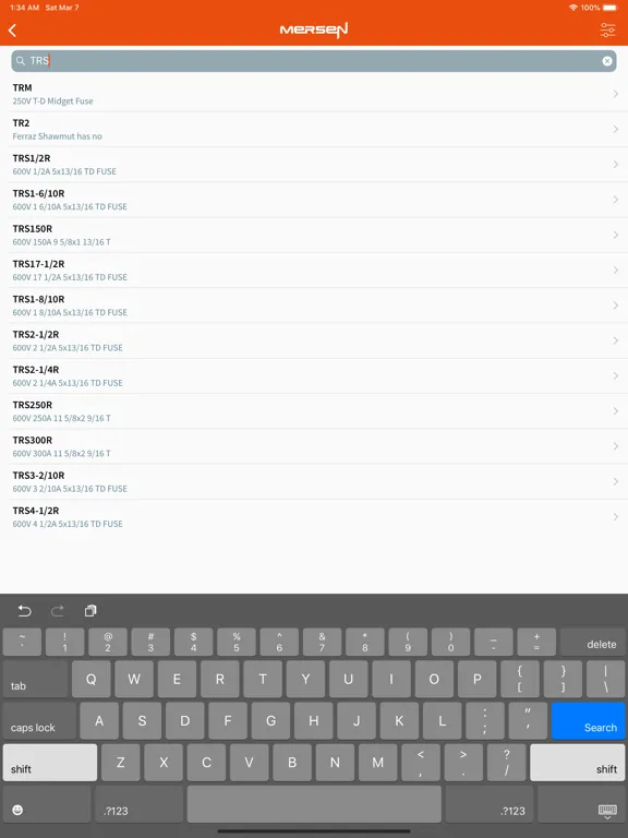 صور Mersen Product Recognition App iPad 