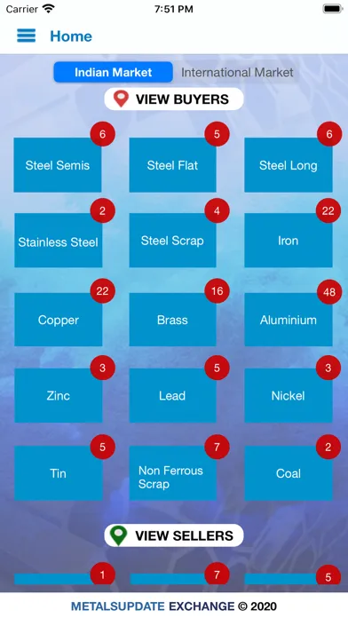 MetalsUpdate Exchange Screenshots