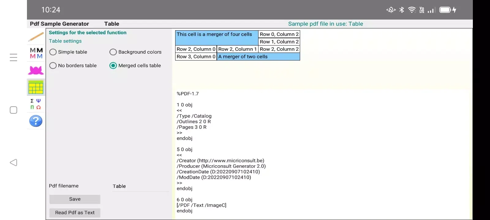 Ảnh chụp màn hình của Pdf Sample Generator