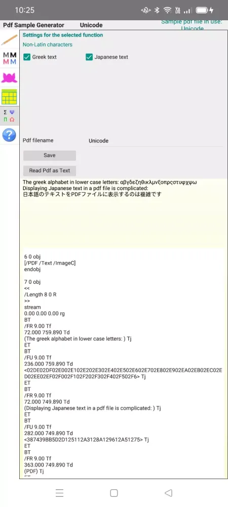 Ảnh chụp màn hình của Pdf Sample Generator