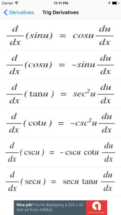 Calculus Formulas AP Screenshots