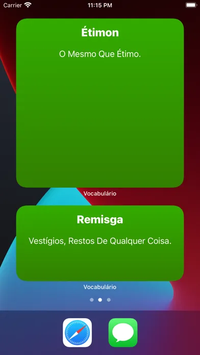 ภาพหน้าจอของ Portuguese Vocabulary + Widget