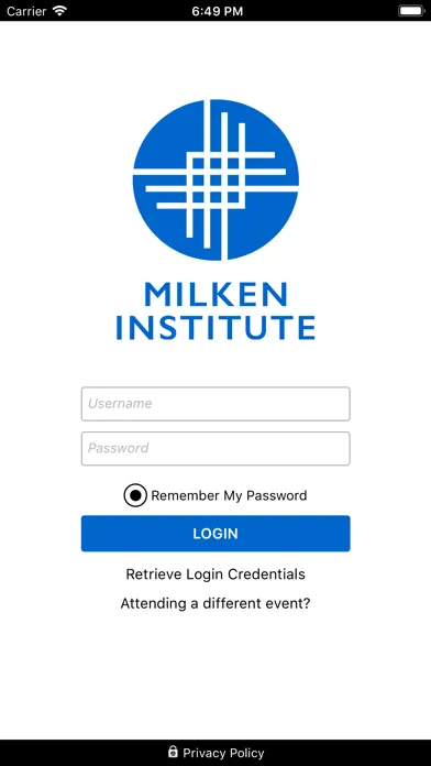 Captures d'écran de Milken Institute Events