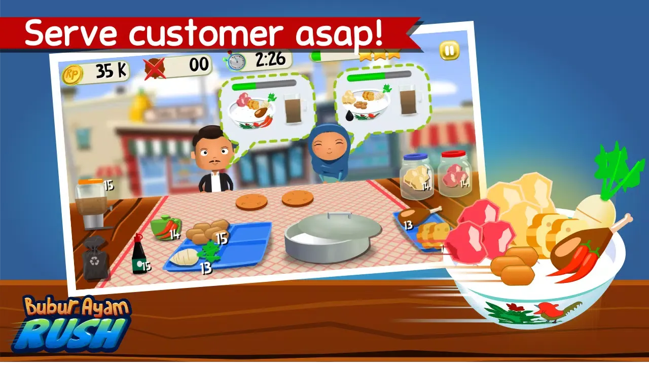 Zrzuty ekranu Bubur Ayam Rush