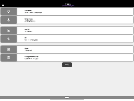 Meevo Business Intelligence iPad  سکرین شاٹس