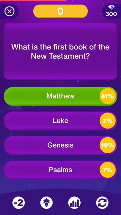 Captures d'écran de Bible Quiz Game!