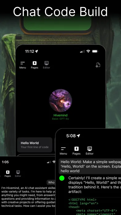Hivemind AI Chat & Coding Screenshots