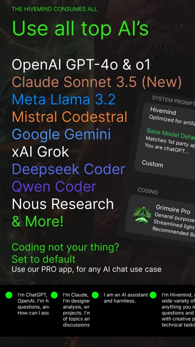 Hivemind AI Chat & Coding Screenshots