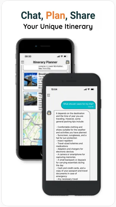 Capturas de pantalla de TRIPChatter AI Travel Chat