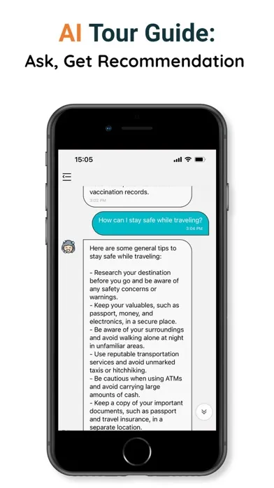Capturas de pantalla de TRIPChatter AI Travel Chat