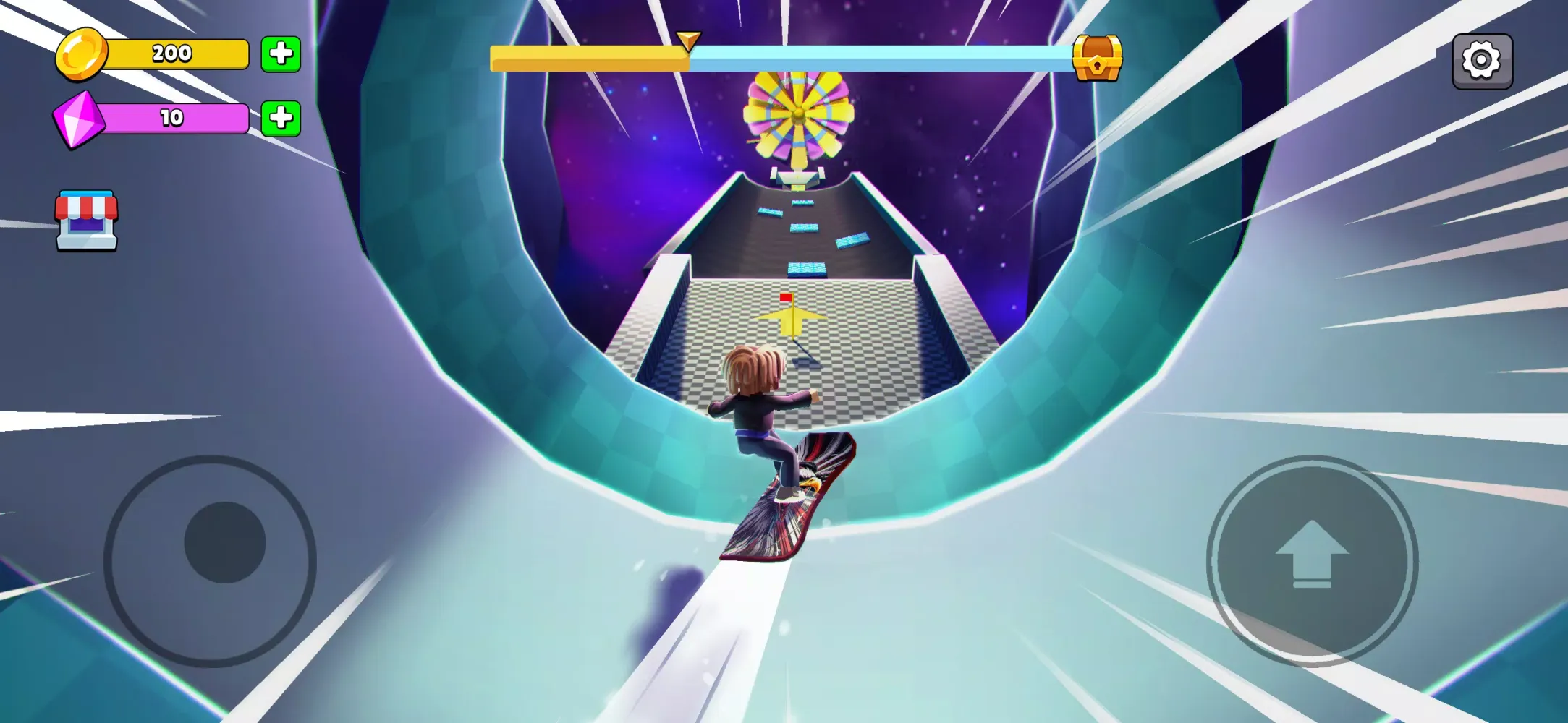Obby Snowboard: Parkour Racing应用截图