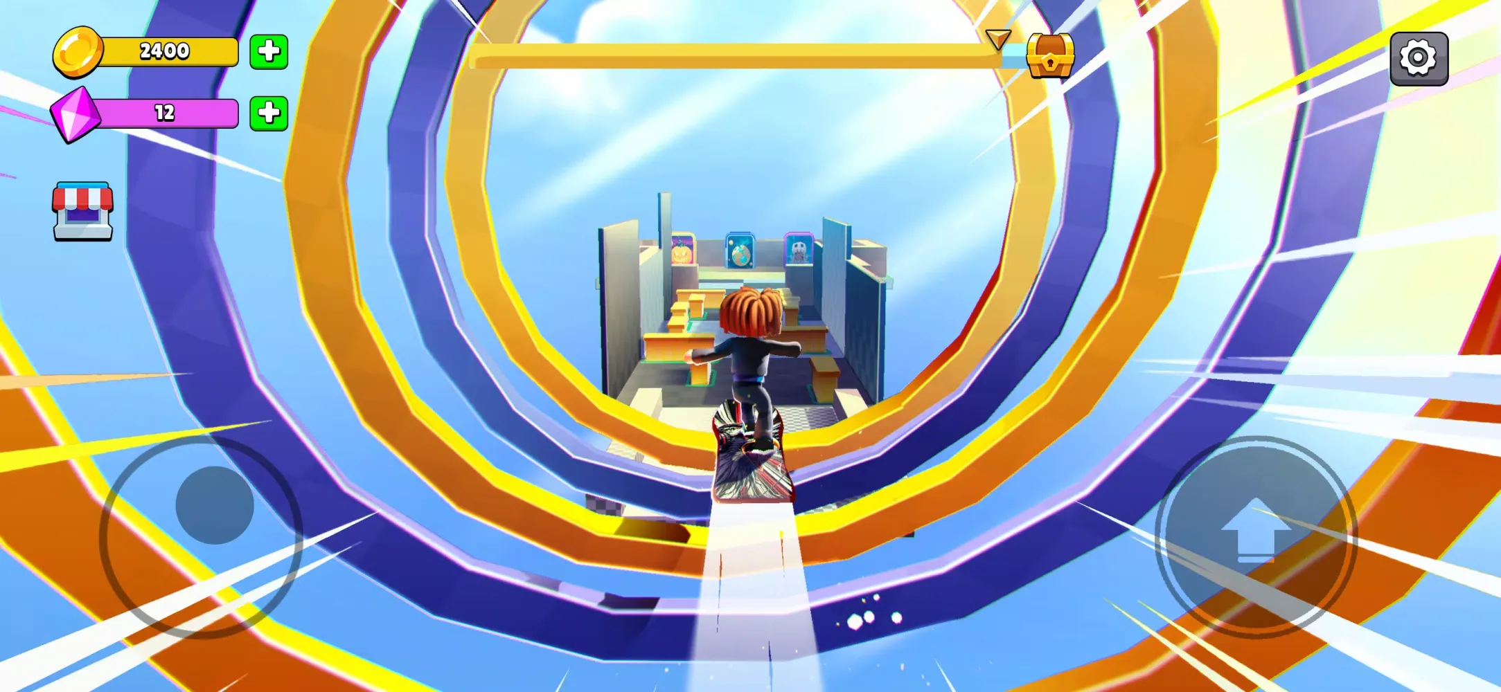 Obby Snowboard: Parkour Racing应用截图