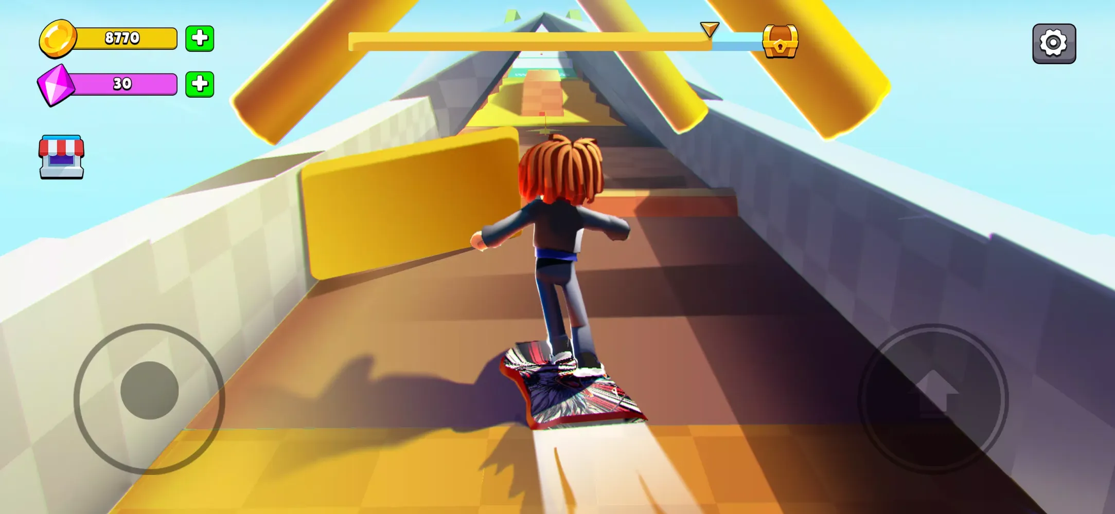 Obby Snowboard: Parkour Racing应用截图