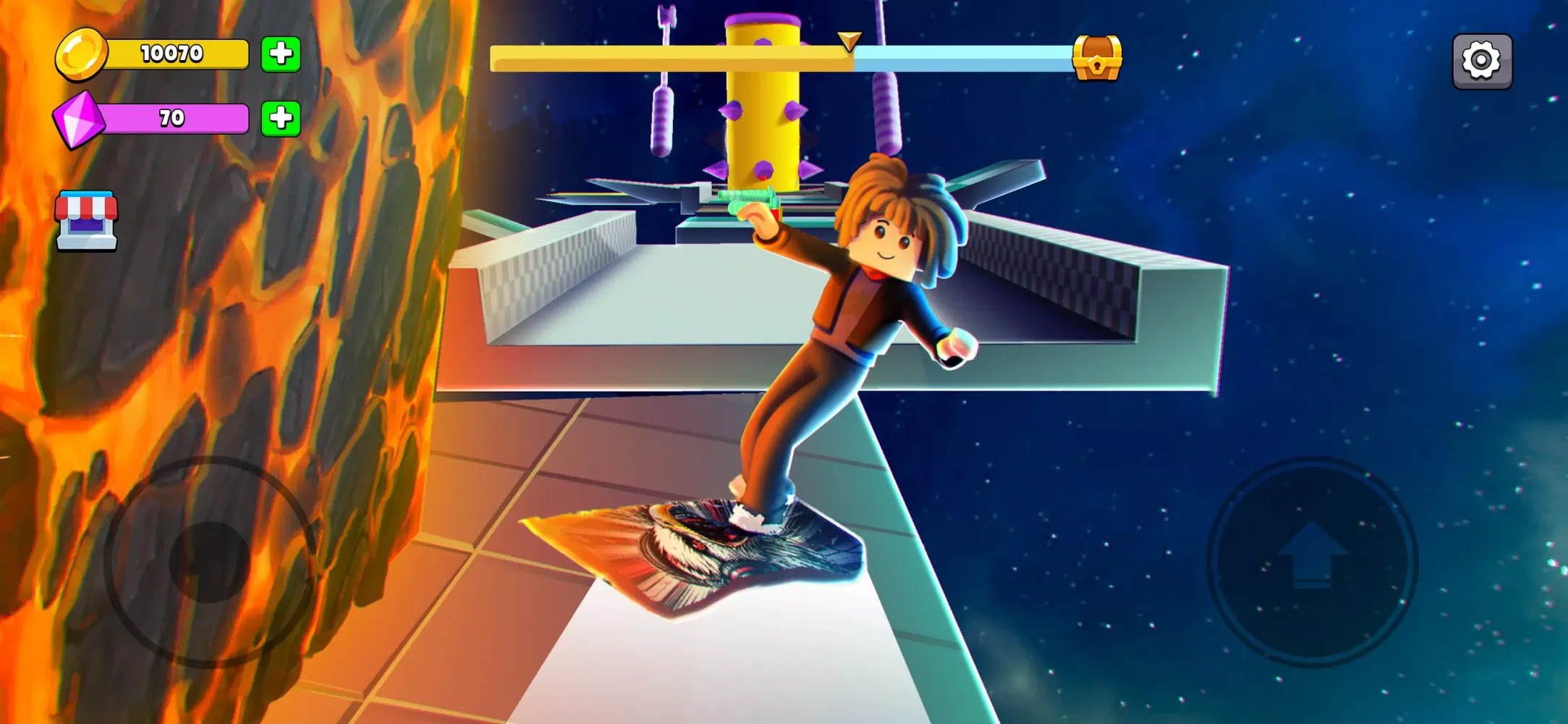 Obby Snowboard: Parkour Racing应用截图