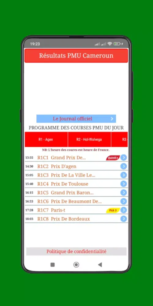 تصاویر Résultat PMU Cameroun