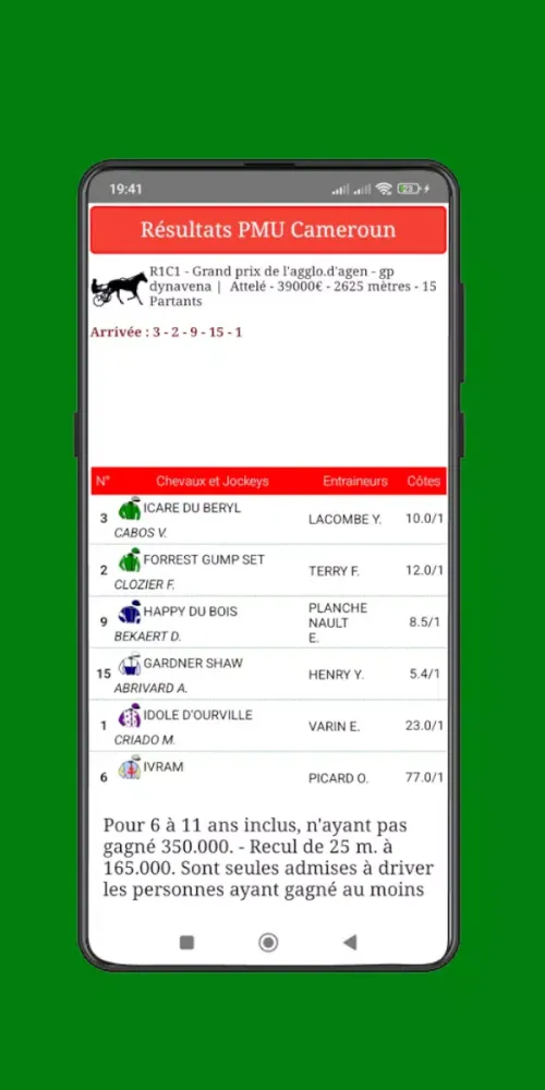 تصاویر Résultat PMU Cameroun