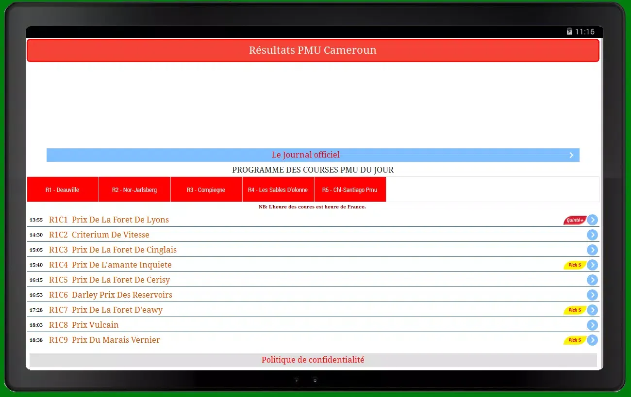 تصاویر Résultat PMU Cameroun