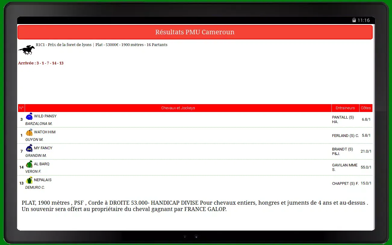تصاویر Résultat PMU Cameroun