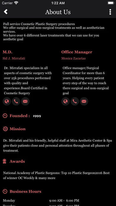Tangkapan skrin Mira Aesthetic Medical Center