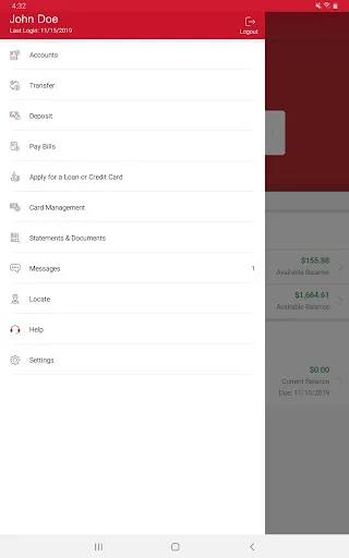 Tangkapan skrin Mission Fed Banking for Tablet