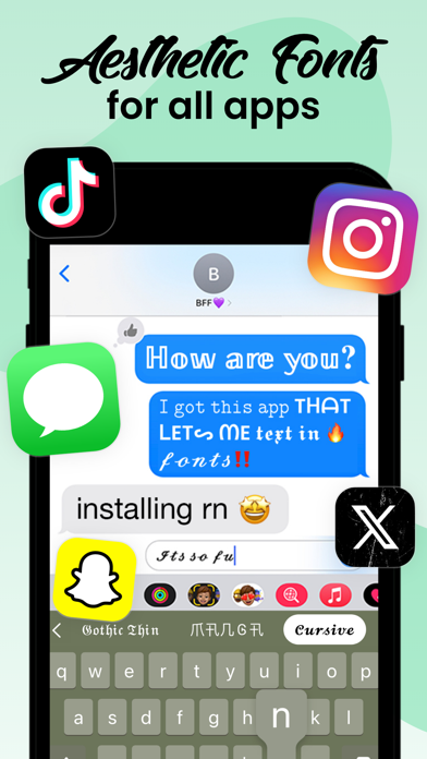 Скриншоты Fonts: Aesthetic Font Keyboard