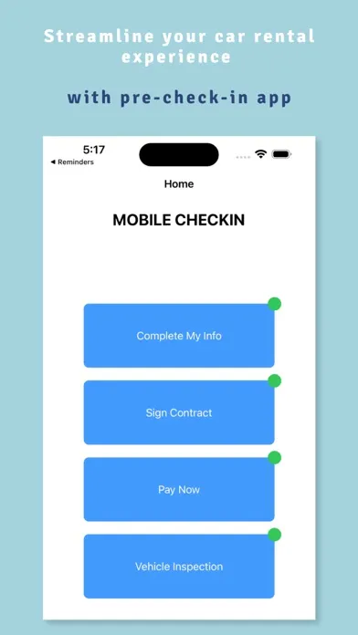 Mobile Pre-Check-in應用截圖