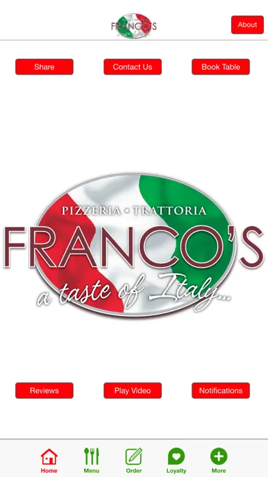 Tangkapan skrin Franco's Italian Restaurant Longridge