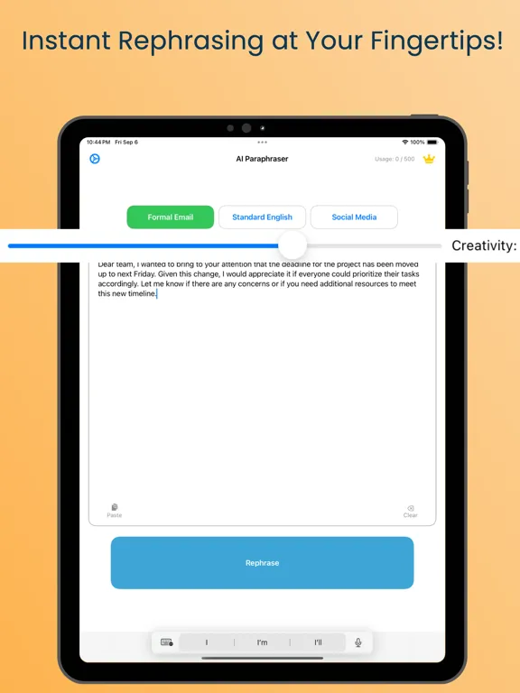 تصاویر Paraphrase tool bot iPad 