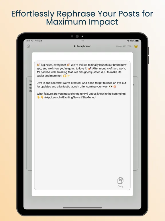 تصاویر Paraphrase tool bot iPad 